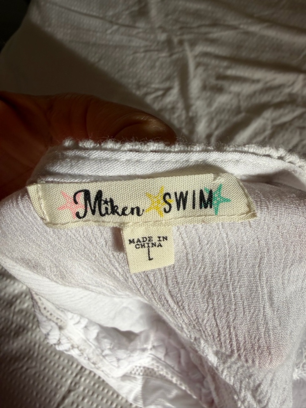 Miken White Swim Cover-Up - Picture 5 of 8